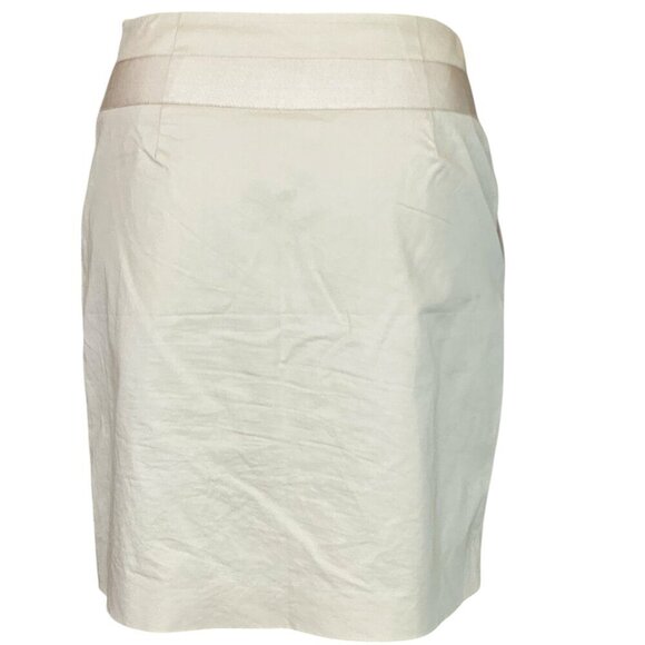 Banana Republic Cotton Smocked Waist Pocket Skirt Sz 4P Light Khaki-Beige #349C - Picture 4 of 9